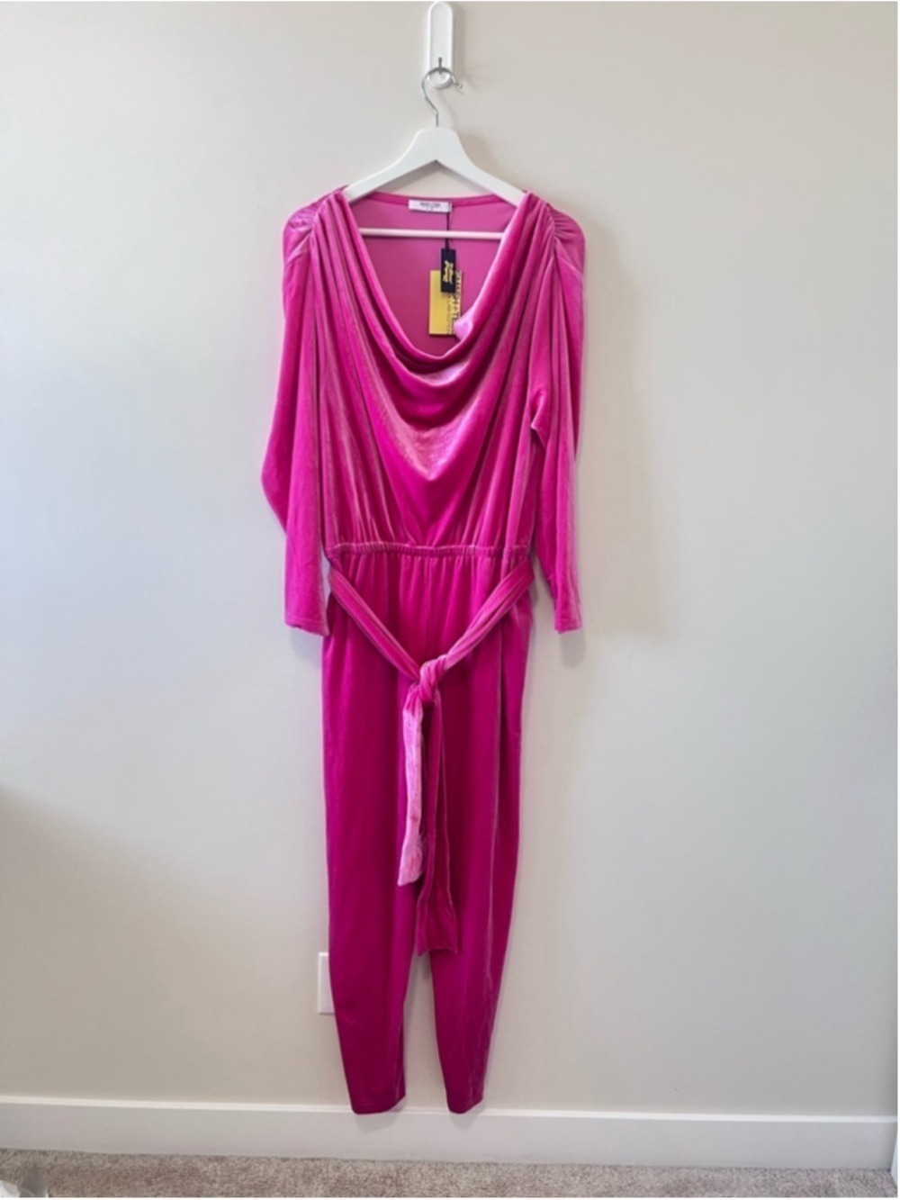 Smash + Tess x Birds Papaya Very Velvet Magenta Jumpsuit Size XL - Picture 4 of 12